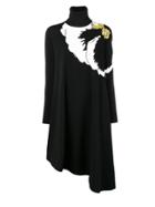 Valentino Floral Print Jumper Dress - Black