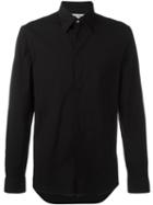 Acne Studios Concealed Fastening Shirt, Men's, Size: 46, Black, Cotton/polyamide/spandex/elastane