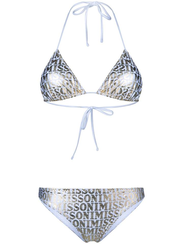 Missoni Mare Logo Printed Bikini - White