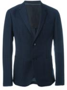 Z Zegna Two Button Blazer, Men's, Size: 48, Blue, Ramie/cotton/cupro