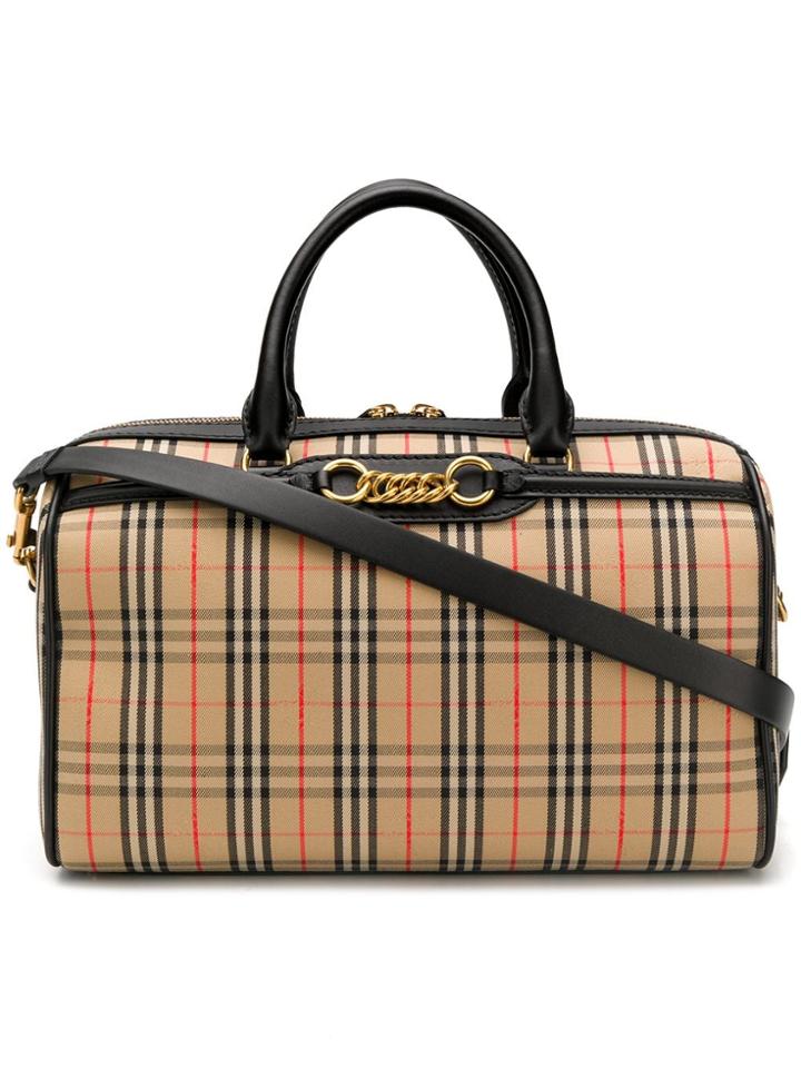 Burberry Link Bowling Bag - Neutrals