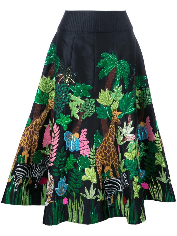 Manish Arora Safari Skirt, Women's, Size: 38, Black, Polyester