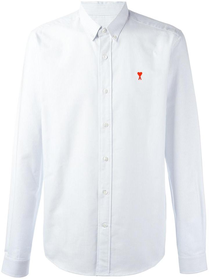 Ami Alexandre Mattiussi Ami De Coeur Shirt, Men's, Size: 42, White, Cotton