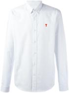 Ami Alexandre Mattiussi Ami De Coeur Shirt, Men's, Size: 42, White, Cotton