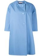 Marni - Lightweight Button Coat - Women - Cotton/polyurethane - 42, Blue, Cotton/polyurethane