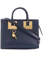 Sophie Hulme - Padlock Tote - Women - Leather - One Size, Blue, Leather