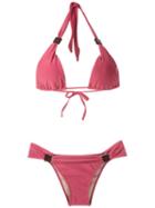Adriana Degreas Appliqué Triangle Bikini Set - Pink