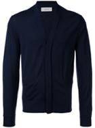V-neck Cardigan - Men - Wool - M, Blue, Wool, Cerruti 1881