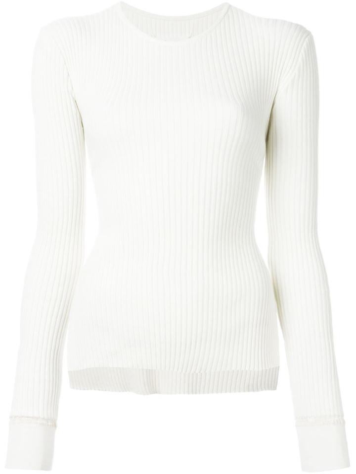 Maison Margiela Strap Detail Sweater, Women's, Size: M, Nude/neutrals, Cotton