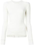 Maison Margiela Strap Detail Sweater, Women's, Size: M, Nude/neutrals, Cotton