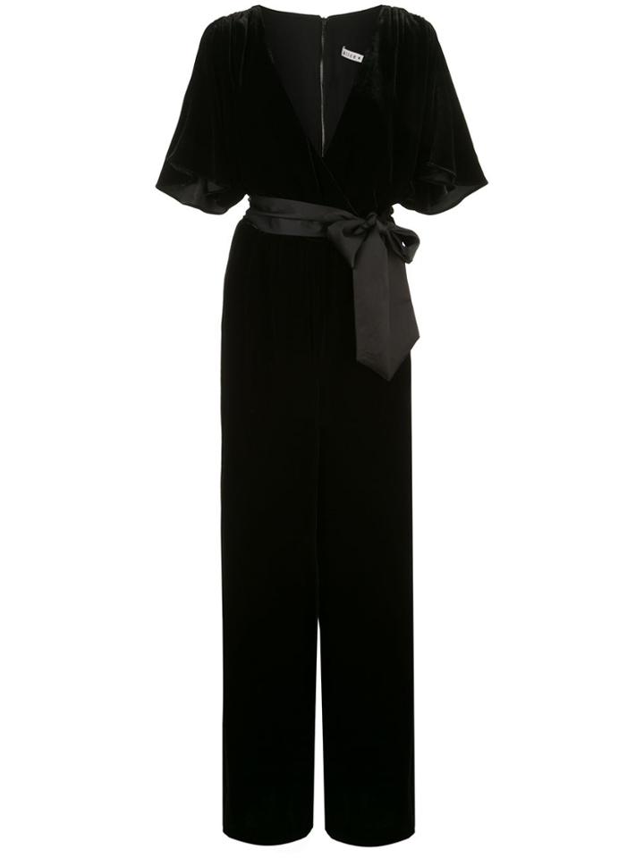 Alice+olivia Breanna Wrptop Jumpsuit W Belt - Black