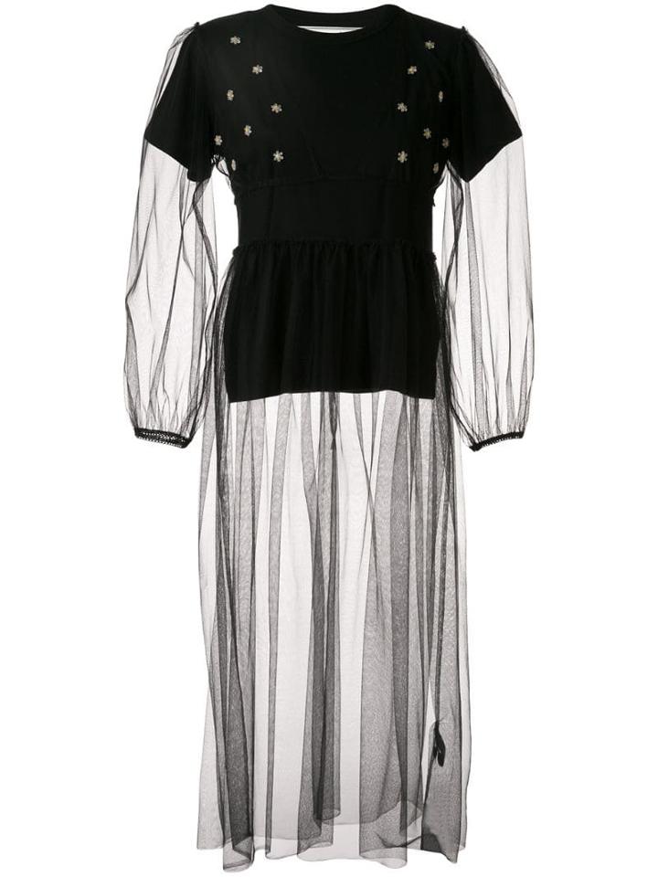 Tu Es Mon Trésor Tulle Dress With T-shirt - Black