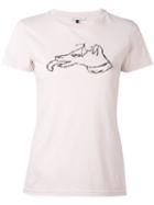 Bella Freud - Dog Print T-shirt - Women - Cotton - M, Pink/purple, Cotton