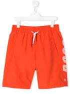 Boss Kids Logo Print Shorts - Orange