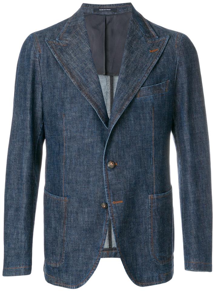 Tagliatore Double Pocket Blazer - Blue