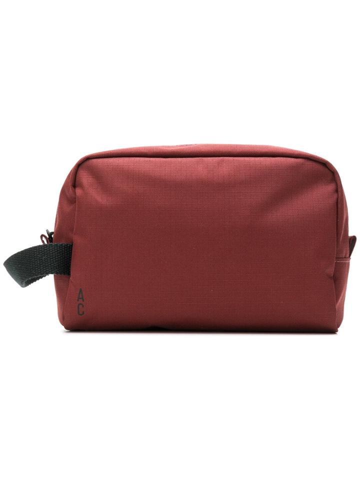 Ally Capellino Simon Wax Ripstop Wash Bag - Red