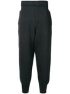 Issey Miyake Men Slouched Track Trousers - Black