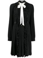 Miu Miu Draped Detail Short Dress - Black