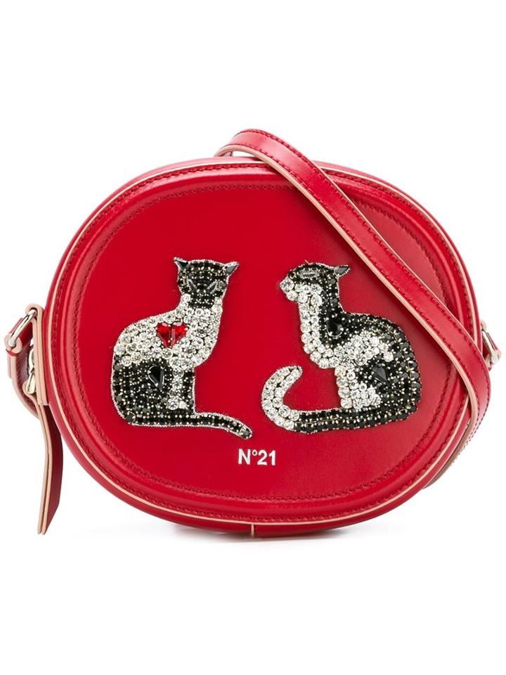 No21 Embellished Crossbody Bag, Women's, Red