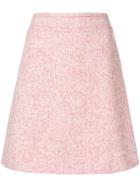 Blumarine Tweed A-line Skirt - Pink & Purple