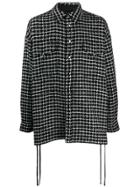 Faith Connexion Checked Tweed Shirt Jacket - Black