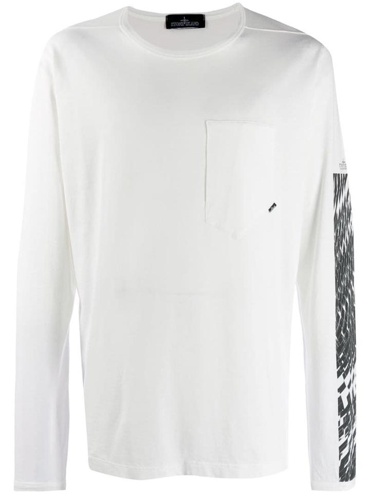 Stone Island Shadow Project Oversized Printed Top - White