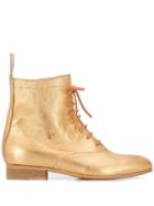 Forte Forte Metallic Lace-up Boots - Gold