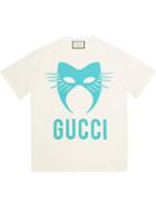Gucci T-shirt Gucci Manifesto Oversize, Esclusiva Online - White