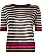 Marco De Vincenzo Striped Knitted Top - Neutrals