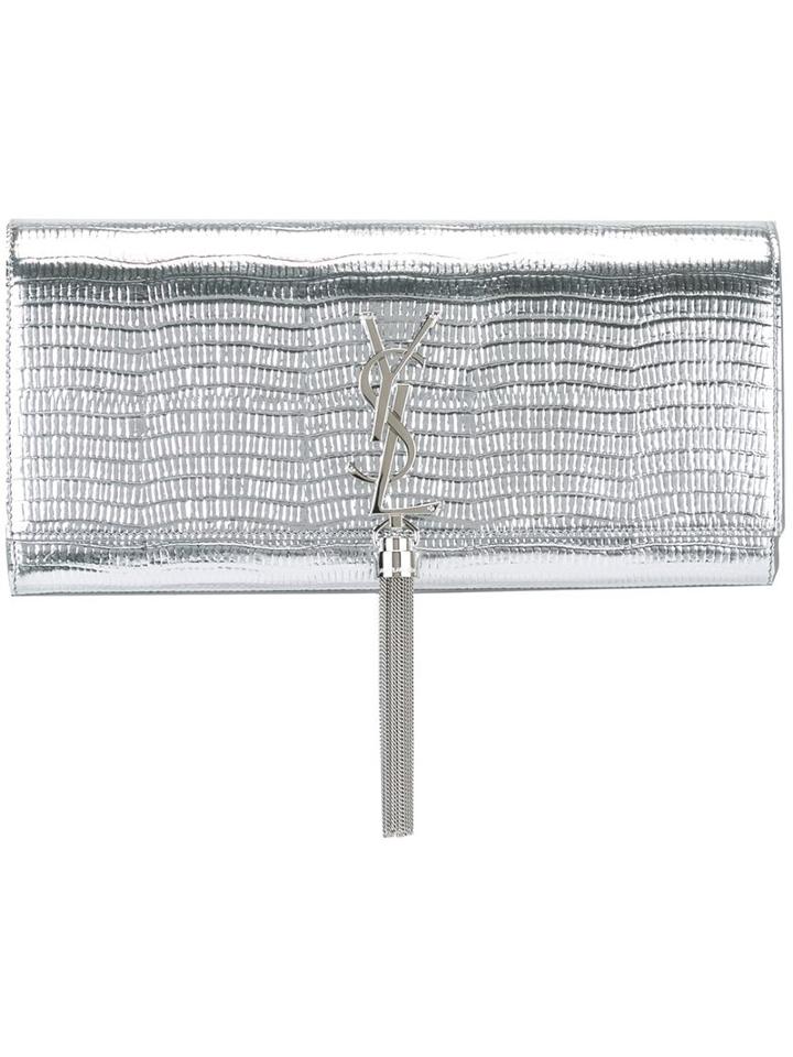 Saint Laurent 'classic Kate Monogram' Tassel Clutch