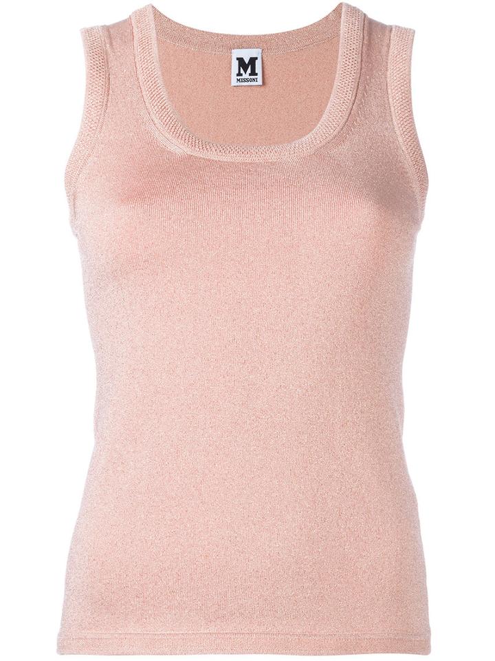 M Missoni Metallic Tank, Women's, Size: 40, Pink/purple, Polyamide/metallic Fibre