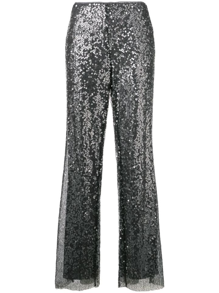 Ermanno Scervino Sequin And Lace Trousers - Grey