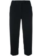 Alberto Biani - Cropped Pants - Women - Polyester/acetate/triacetate/viscose - 38, Women's, Black, Polyester/acetate/triacetate/viscose
