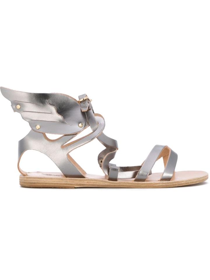 Ancient Greek Sandals Nephele Sandals, Women's, Size: 36, Grey, Calf Leather/leather/rubber