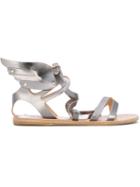 Ancient Greek Sandals Nephele Sandals, Women's, Size: 36, Grey, Calf Leather/leather/rubber