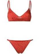 Sian Swimwear Leopard Print Swim Set - Orange