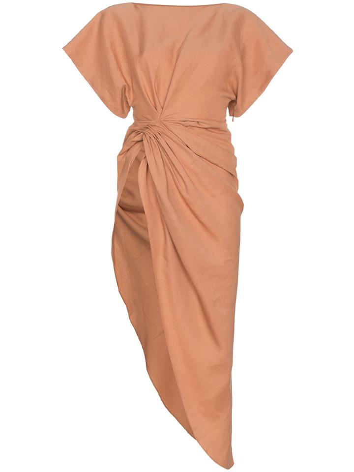 Jacquemus Le Haut Salvador Linen Top - Nude & Neutrals