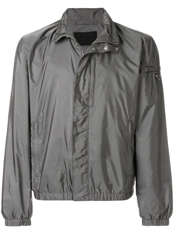 Prada Classic Windbreaker Jacket - Grey