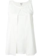Armani Collezioni Overlay Sleeveless Top