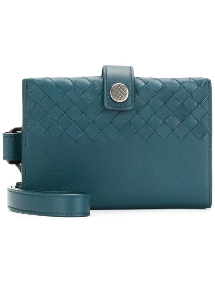 Bottega Veneta Intrecciato Passport Holder - Blue