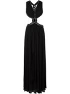 Jay Ahr Studded Cut-out Evening Dress