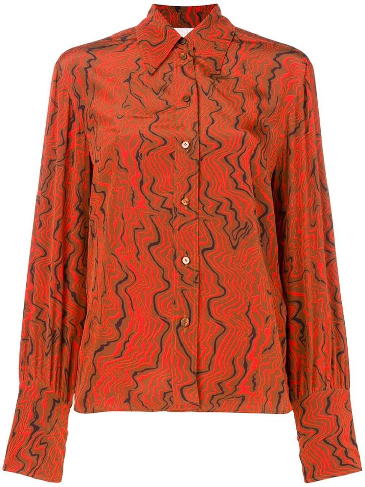 Chloé Abstract Print Shirt - Red