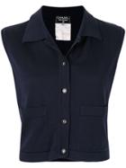 Chanel Pre-owned Cc Button Vest - Blue