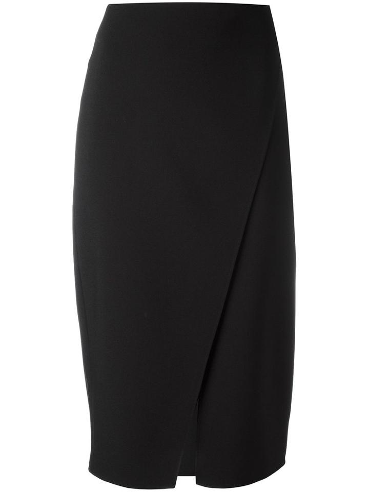 Acne Studios Front Split Straight Skirt, Women's, Size: 38, Black, Polyester