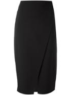 Acne Studios Front Split Straight Skirt, Women's, Size: 38, Black, Polyester