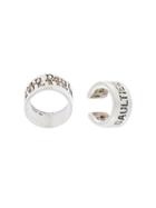 Jean Paul Gaultier Vintage Branded Earring And Ring Set