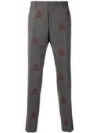 Hilfiger Collection Embroidered Suit Trousers - Grey