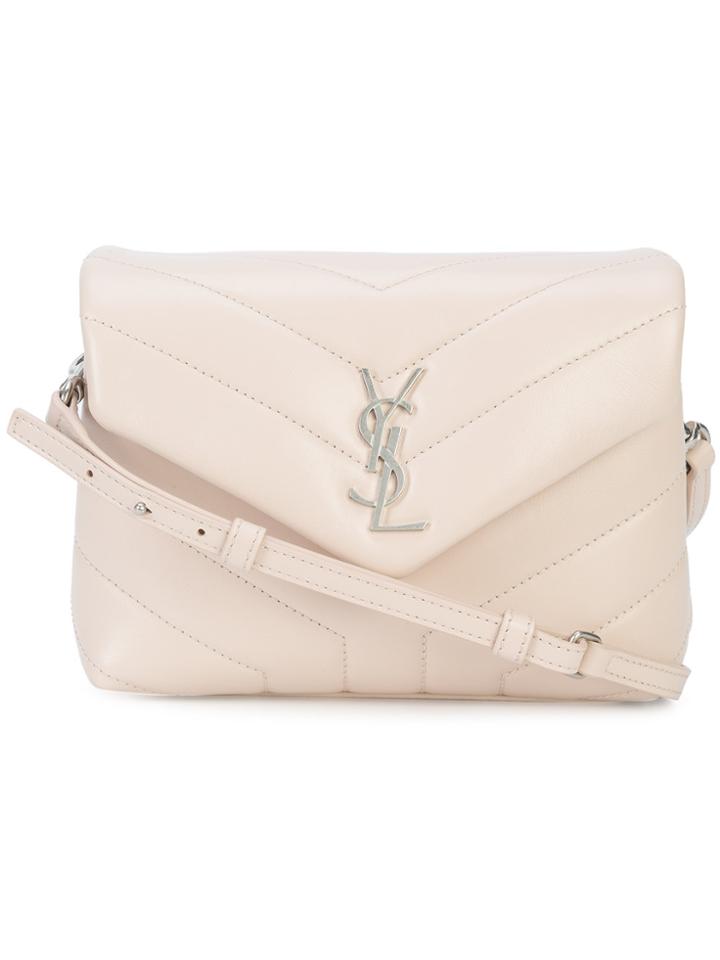 Saint Laurent Loulou Quilted Shoulder Bag - Pink & Purple