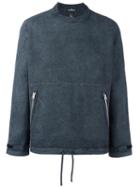 Stone Island Shadow Project Zipped Pockets Sweatshirt, Men's, Size: Medium, Grey, Cotton/spandex/elastane