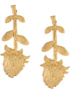 Natia X Lako Long Flower Earrings - Gold